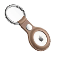 Miniatyrbillede 1 af 4: AirTag beskyttelsesærme, læder all-inclusive anti-drop anti-tab nøglering, brun