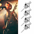 Miniatyrbild 1 av 5: Akustisk Elektrisk Gitarr Remlås - Spänne Lås Metallstift Silver