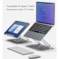 Pikkukuva 3 / 5: Tablettiteline Kannettavan Tietokoneen Pöytä Jäähdytystuulettimella Macbookille ja iPadille Silver