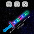 Miniatyrbild 2 av 5: Fun central LED-upplyst pixel 8-bitars leksakssvärd för barn