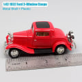 Miniatyrbild 2 av 5: 1:43 Skala Liten Ford Model B 18 Klassisk Tre Fönster Deluxe Coupe Metall Diecast Modell Bil Present Leksak 1932 För Barn Pojke