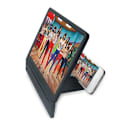 Miniatyrbillede 4 af 4: 3x Zoom Forstørrelsesglas Skærm Foldbar HD Forstærker Smartphone Holder Black