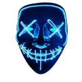 Miniatyrbilde 1 av 4: Halloween Lysende Maske Skummel Maske For Halloween Festival Partyc blue