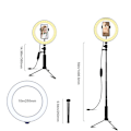 Miniatyrbild 3 av 5: 10'' Dimmbar LED Selfie Ring Light med Stativ för Telefon Video Live Stream