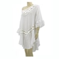 Miniatyrbillede 2 af 4: Broderi Dame Kaftan Strandtøj Udhulet Solcreme Bikini Dække
