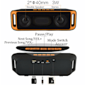 Pikkukuva 1 / 2: Langaton Bluetooth-kaiutin, korkea basso, kannettava sisä- ja ulkokäyttöön, stereokaiutin Orange