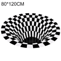 Miniatyrbild 1 av 4: Vortex Illusion Matta 3D Trap Effekt Tryck Matta Sovrum Vardagsrum Arbetsrum Golvmatta 80cm round