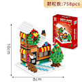 Miniatyrbillede 1 af 5: Snemand blok diamant byggeklodser 1910 stk. julemand actionfigurer byggeklodser gør-det-selv samling julegave legetøj til børn 8420 no box