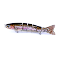 Miniatyrbillede 1 af 5: 1 stk 12,7 cm 6-leddet Saltvandsfiskelokker Agnfisk Kunstig Fisk Minnow Ørred Swimbaits 5