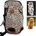 Miniatyrbild 2 av 3: Handsfree Justerbar Ryggsäck Resväska För Husdjur Raser Utomhus Leopard