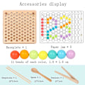 Miniatyrbilde 4 av 5: DIY Klype Perle Treningsbrett Spill Tre Montessori Fargesortering Stablet Leker As picture A