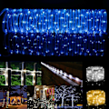 Miniatyrbilde 1 av 5: Xmas Julelys Solcelle Lyslenke Blue - 1PC