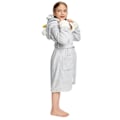 Miniatyrbillede 2 af 5: Reedca Piger Enhjørning Morgenkåbe Blød Hætte Badekåbe Nattøj Loungewear Gaver Til Piger Småbørn Børn Sherpa Grå Enhjørning 5-7 Years
