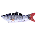 Miniatyrbild 1 av 5: 1st Ledad Crankbait 6 Sektioner Swimbait Fiske Drag 11cm Konstgjord Asp Gädda Fiskeredskap 1