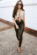 Vinyl Leggings för Damer Black UK 10