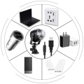 Miniatyrbillede 2 af 4: Diskokugle LED Diskolampe med 15 Lysformer, Diskolyseffekter 360 Graders Rotation med USB-kabel