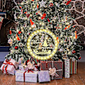 Miniatyrbild 5 av 5: Juldekorationsdörr Fönsterljus Fairy String Lampa Julgransprydnad A