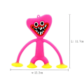 Miniatyrbillede 3 af 4: Poppys Playtime Huggy Wuggy Nøglering Silikone Vedhæng Kawaii Fidget Legetøj Pink