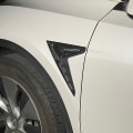 Miniatyrbild 4 av 5: Tesla Model 3 / Y 2021 kamera flanker bil sidovinge panel skydd spoiler dammskydd dekoration modifiering tillbehör Matte black