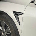 Miniatyrbild 4 av 5: Tesla Model 3 / Y 2021 kamera flanker bil sidovinge panel skydd spoiler dammskydd dekoration modifiering tillbehör Red