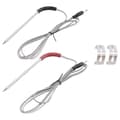 2-pack ersättningskötttermometer för Weber Grill & Smoker - Temperaturtermometer med klämmor Silver