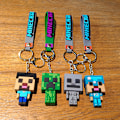 Miniatyrbillede 1 af 7: Klassisk Minecraft Spil Figur Model Legetøj Nøglering My World Stev B