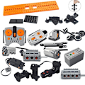 Miniatyrbillede 1 af 5: Tekniske Dele Motor Multi Power Funktioner 8293 8883 Værktøj Servo Tog Model Sæt Byggeklodser Kompatible Alle Mærker M-motor