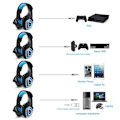Miniatyrbild 3 av 4: V1 Gaming LED-mikrofonheadset kompatibelt med PS4, PS4 Pro/Slim, Xbox One