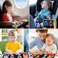 Miniatyrbild 4 av 4: Busy Board, pedagogisk reseleksak för att lära sig grundläggande klädfärdigheter set3