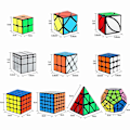 Pikkukuva 3 / 4: Speed Cube -setti, taikakuutiopaketti 2x2 3x3 4x4 5x5 pyramidi - palapelikuutiolelut lahjasetti, 10 kpl