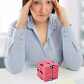 Miniatyrbillede 4 af 4: Angst Stress Relief Infinity Cube Blocks Legetøj Pink
