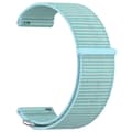 Til Garmin Venu X1 Håndledsrem Magic Tape Nylon Loop Urrem med Metalring Multicolor Baby Blue