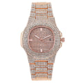 Miniatyrbillede 1 af 4: Gypsophila Water Diamond Britisk Ur Kalender Stållænke Ur Rose gold
