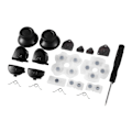 Miniatyrbilde 1 av 4: Reparasjonsdeler for håndtak, ledende gummipute + knapp + fjær + skrutrekker + joystickhette 20 stk/sett for PS4