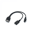 Miniatyrbilde 2 av 5: 1 I 2 Otg Micro Usb Host Strøm Y Splitter Usb Adapter Til Mirco 5 Pin Hann Hunn Kabel Slitesterk Micro Usb Otg Kabel