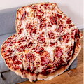 Miniatyrbillede 1 af 3: 180 cm Blødt Varmt Flanel Pizza Tæppe Rund Form Donut Hamburge