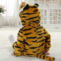Miniatyrbild 4 av 5: Reedca Toddler Dinosaur Kostym Barn Söt Huvad Onesie Djurkostym Halloween Tiger 12-18 Months