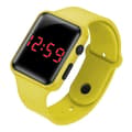 Børn Drenge Piger Elektronisk LED Digital Display Ur Silikone Armbåndsur Yellow