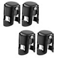 Miniatyrbild 1 av 5: 4-pack Champagneförslutare Flaskpropp Kompatibel med Champagne Vakuumförseglad Vinflaskpropp Black