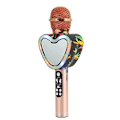 Miniatyrbillede 5 af 5: Hjerteformet trådløs bluetooth karaoke mikrofon, 4 i 1 med LED-lys til KTV black
