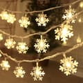 Julbelysning, 6 meter 40 LED Snöflingor Batteridriven