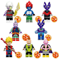Miniatyrbild 1 av 5: 8 st Anime Dragon Ball Z Byggklossar Guko Gogeta Beerus Maji