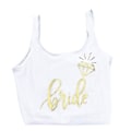 Pikkukuva 2 / 3: Uimapuku Morsian & Morsiamen Uimapuku Rantavaatteet Naisille Valkoinen Morsian Kultakirjaimin M White Bride Gold Lettering