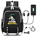 Pikkukuva 1 / 5: My Hero Academy USB Ladattava Reppu Vapaa-aika Opiskelijan Koululaukku (Väri-14)