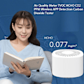 Miniatyrbild 4 av 5: Digital CO2-mätare Gasdetektor CO2-sensor Luftkvalitetsmätare Formaldehyd TVOC Koldioxid Trådlös App Luftanalysator