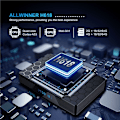 Miniatyrbillede 5 af 5: Smart TV Opgradering, Quad-Core Processor Android Boks 2024 til Hjemmeunderholdning, Wi-Fi 6 Aktiveret Streaming Enhed med 8K Decoder og Bluetooth 5.0