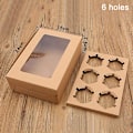 Miniatyrbillede 1 af 4: 10 stk. 2/4/6 Hullers Kraft Papir Cupcake Emballageæske Muffin Bryllupsfest Etui Holder Æske