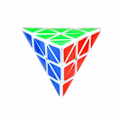 Miniatyrbild 1 av 3: Miljövänlig Vit Plast Speed Pyraminx Magisk Kub Triangulär Magisk Kub