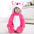 Miniatyrbild 5 av 5: Reedca Toddler Dinosaur Kostym Barn Söt Huvad Onesie Djurkostym Halloween Rose Fox 24-30 Months