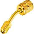 Miniatyrbillede 1 af 5: R410a Opladnings Vakuum Port Adapter Messing Konverter Med Fingerbøl 5/16 Tommer Sae Hun Hurtigkobling Til 1/4 Tommer Sae Han Flare Til Mini Split System Ai 1